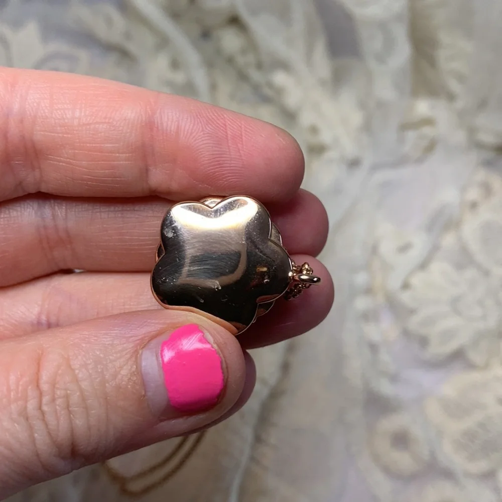 Kate Spade Rose Gold Floral Crystal Pendant Necklace Nwot - Picture 12 of 12